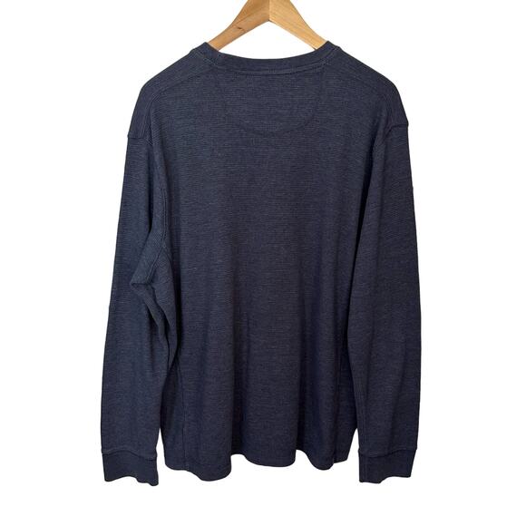 Eddie Bauer Crewneck Shirt Pullover Mens 2XL Waffle Knit Activewear Blue Comfort - Picture 4 of 5